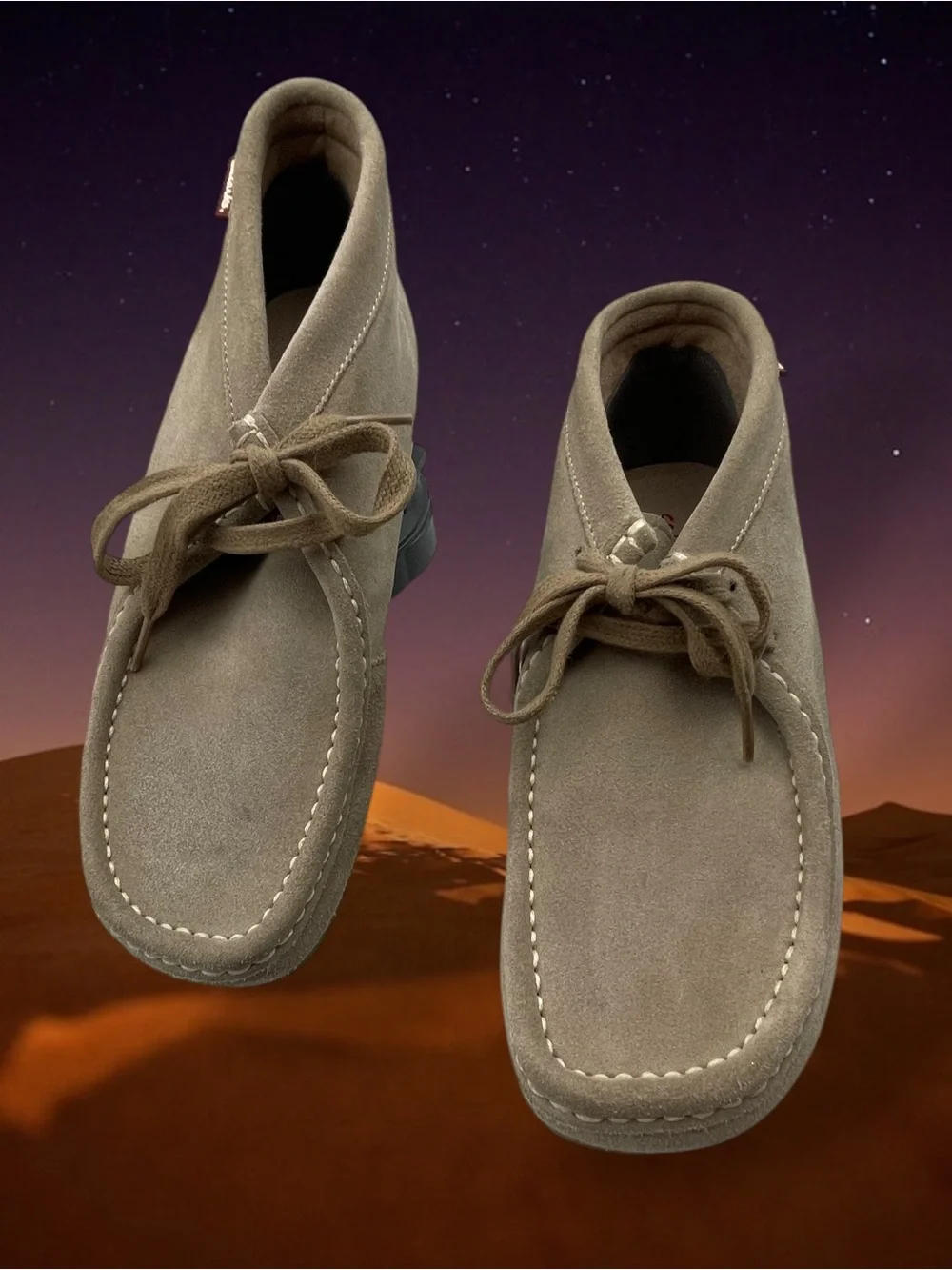 Clarks Stinson Hi Wallabee Style Suede Boots Moccasin Toe Chukka Sand Men's 7.5